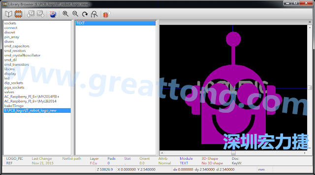 目前這個(gè)Library IT_robot_logo_new.mod 只有一個(gè)footprint。如何增加更多footprint 到這個(gè)library 中呢?